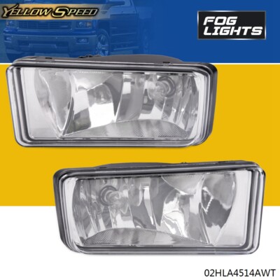 Fit For 07-13 Chevy Silverado 1500 2500 3500 Tahoe  Clear Bumper Fog Lights Pair