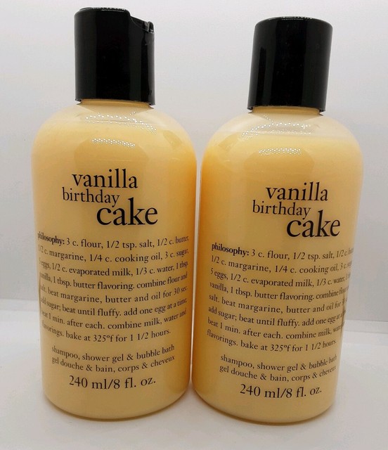 Philosophy Vanilla Birthday Cake Shampoo Shower Gel Bubble ...