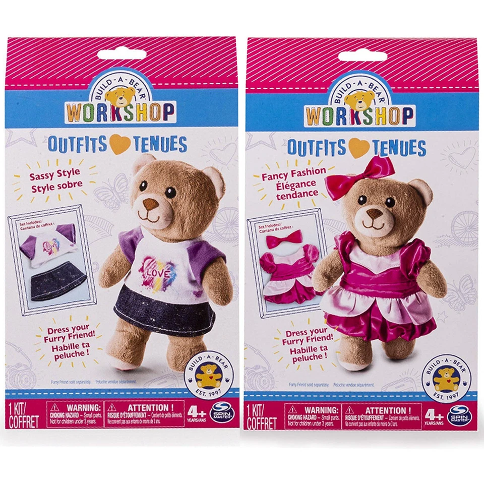 BUILD-A-BEAR WORKSHOP Build A Bear Workshop Mode Outfit kleines Stofftier Kleidung Geschenkbox Set