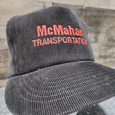 VTG McMahan Transportation Hat Black Baseball Cap Collaroy