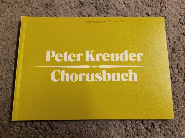 Peter Kreuder libro del coro-
