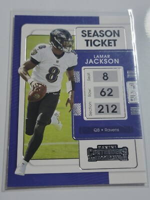 LAMAR JACKSON 2021 Panini Contenders #7.  RAVENS
