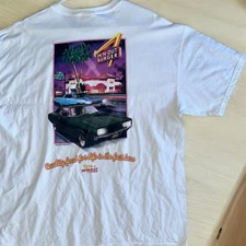 In-N-Out Burger Muscle Car Tee XL Las Vegas Y2K Graphic T-Shirt Novelty