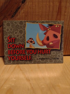 1994 Skybox The Lion King: Series 1.  #84 SIT DOWN BEFORE YOU HURT YOURSELF. CS1