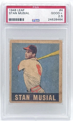 1948 Leaf #4 Stan Musial Rookie Card PSA 2.5 GOOD+