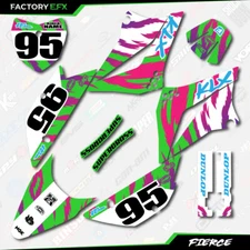 Green Retro Fierce Graphics Kit fits Kawasaki KLX110 10-25 Decal Sticker KLX 110