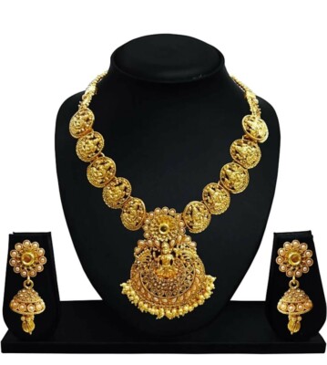 Indian Fashion Set Necklace Gold Plated Bollywood Bridal Wedding Bridal Jewelry