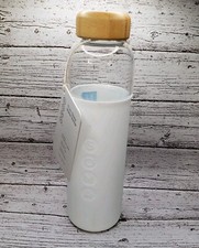 Soma Glass Water Bottle with Silicone Sleeve, BPA-Free White 17oz Custom TikTok