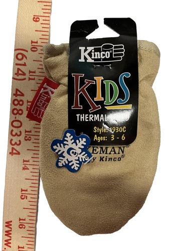 Kinco Glove Mitt Axeman Insulated Lined Work Winter Ski Play Kids 3-6 - NWT - Picture 3 of 3