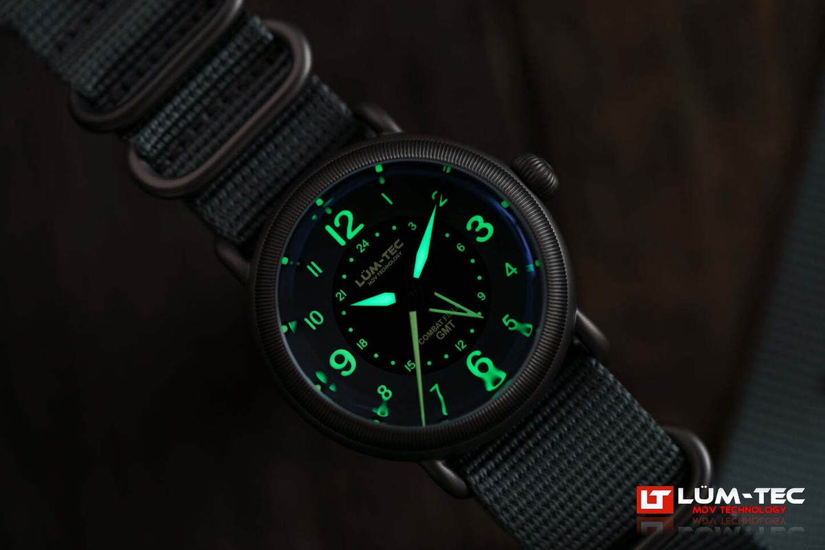 Lum-Tec Mens Watch Combat Field X6 Titanium GMT High Precision