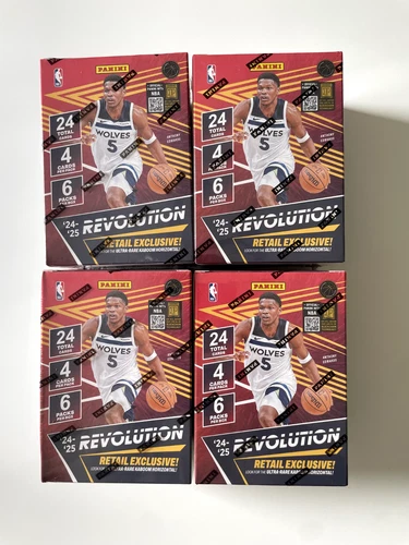 2024-2025 Panini NBA Basketball Revolution Retail Blaster Trading Cards Box (x4)