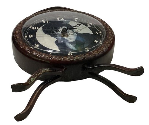 OROLOGIO DA TAVOLO METALLO ANTICATO BEATLES MARILYN MONROE ELVIS PRESLEY CLOCK - Bild 6 von 10
