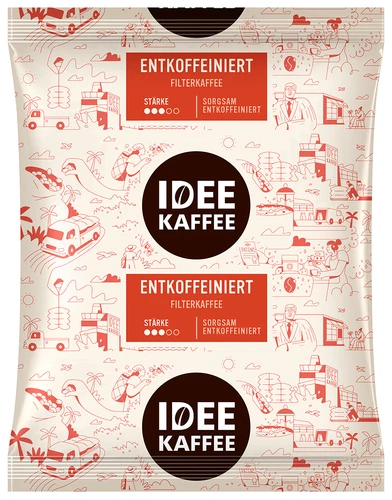 Idee Kaffee ENTKOFFEINIERT in Kannenportionen, 50x60g gemahlen