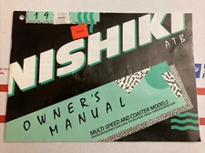 Original Old School 1989 Nishiki Multi Speed & Coaster bicycles, owners manual