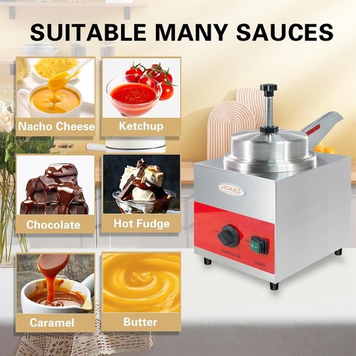 Hakka Scaldaformaggio Elettrico 3,5 Qt Pompa Dispenser Condimento Fusione Salsa Formaggio - Foto 5 di 8