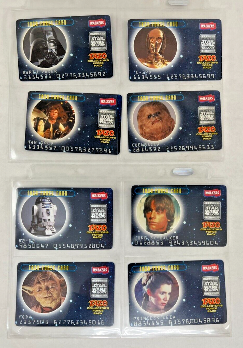 STAR WARS TRILOGY Walkers 1996 Complete TAZO Pog Set in Binder w 8