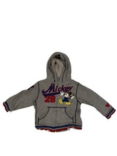 Disney Mickey Mouse 28 Full Front Zip Hoodie Gray Sweatshirt Infant SZ 18M GUC