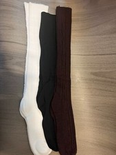 Vintage Women's Ladies Girls Three Pack Of Knee High Socks S06