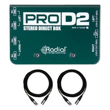Radial Engineering ProD2 Stere Passive Direct Box Bundle with Mogami XLR Cables