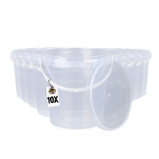 Eimer mit Deckel Lebensmittelecht Luftdicht Transparent Rund 1l 1,5l 2l 4l