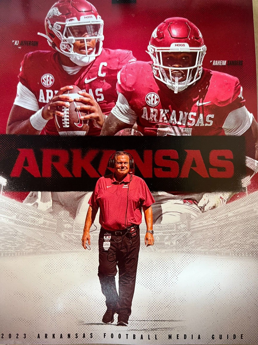 2023 ARKANSAS RAZORBACKS FOOTBALL MEDIA GUIDE CHAMPIONS 230 PAGES