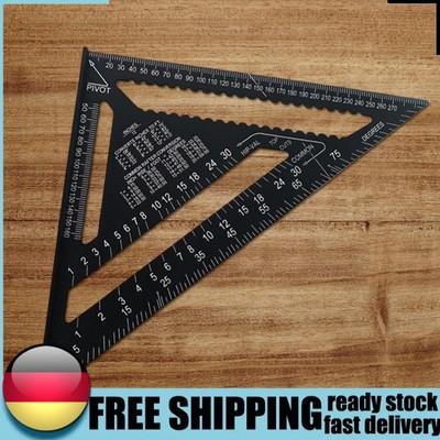 12 Inch Triangle Ruler Aluminum Alloy Metric Angle Ruler Wood Working Tools