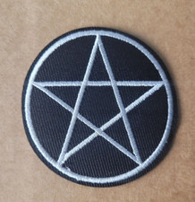 Pentagram Wiccan Star Patch  Iron On, Sew On, Embroidered Badge, Biker Patches