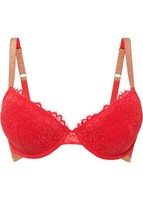 Schalen-Bh Mit Spitze GlitzerträGer Von Bodyflirt * GrößE: 85 C * Fb: Erdbeerrot