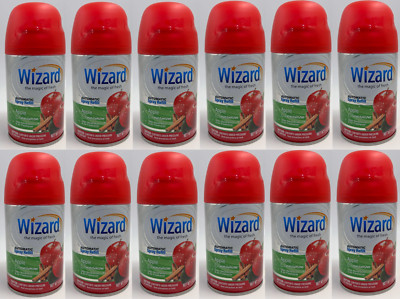 12 Wizard Automatic Spray Refills Air Freshener Apple Cinnamon 5 oz (See Note)