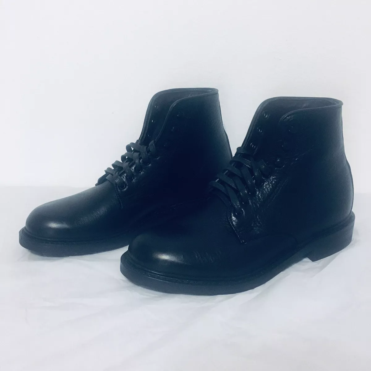 Allen Edmonds Higgins Mill Boot Tumbled Black Leather 6.5E eBay