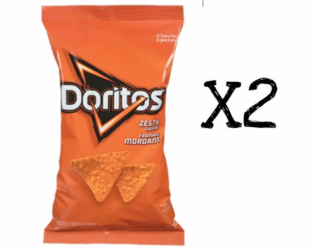 2x DORITOS Tortilla Chips, ZESTY CHEESE 255g FRESH CANADIAN eBay
