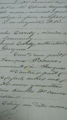 NOTAR BAZENZET LORMES 1872 SPÄTE AUSTAUSCH GUTE DAUMEN 