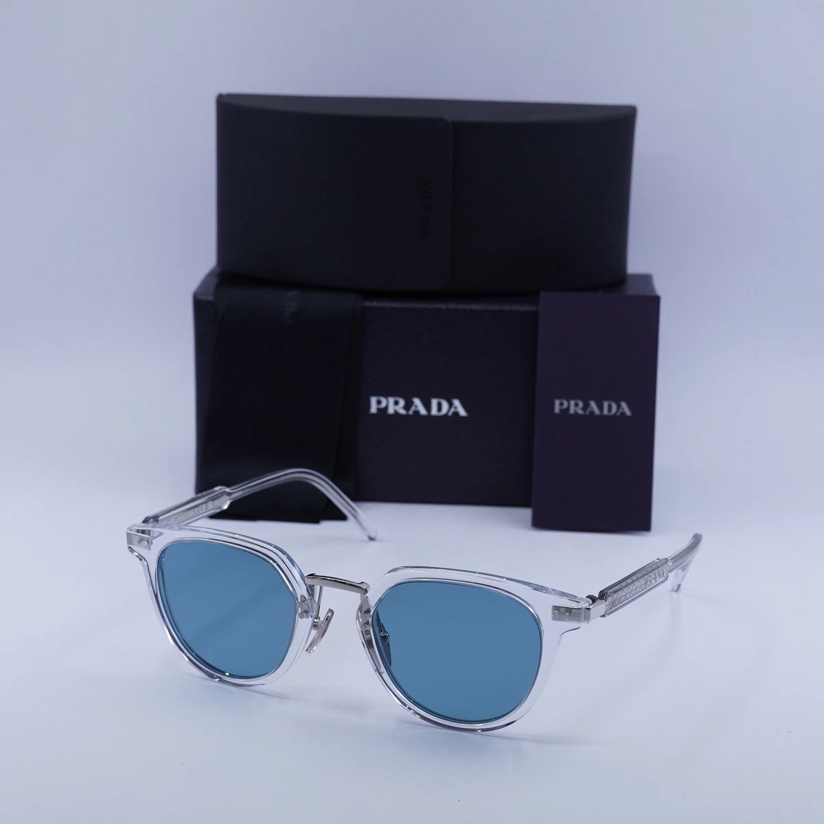 Prada Crystal Blue Womens Sunglasses PR 14YS 18M5S0 crystal electric blue - eye-oo.com main image 3