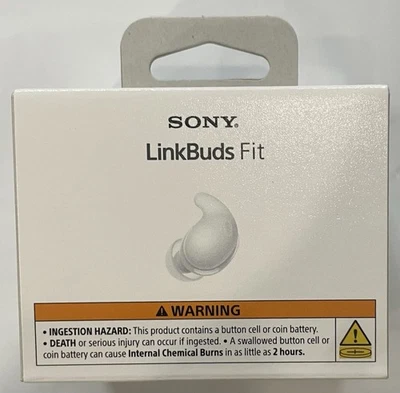 Sony LinkBuds Fit Truly Wireless Noise Canceling White Earbuds (Brand New)