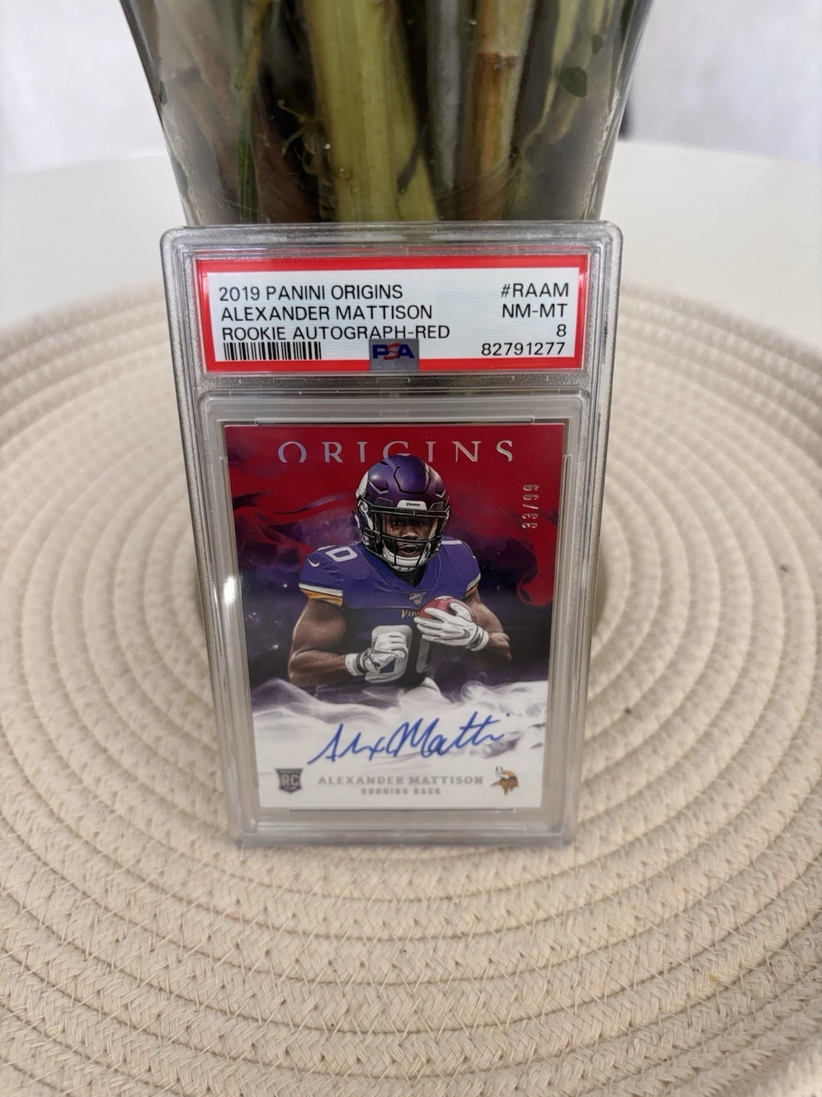 Alexander Mattison Panini Origins Rookie Autographs #RAAM Red