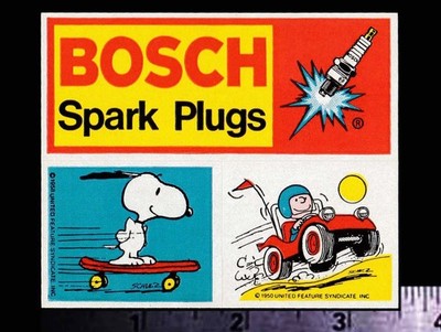 BOSCH Spark Plugs - Original Vintage 1970's Racing Decals/Stickers
