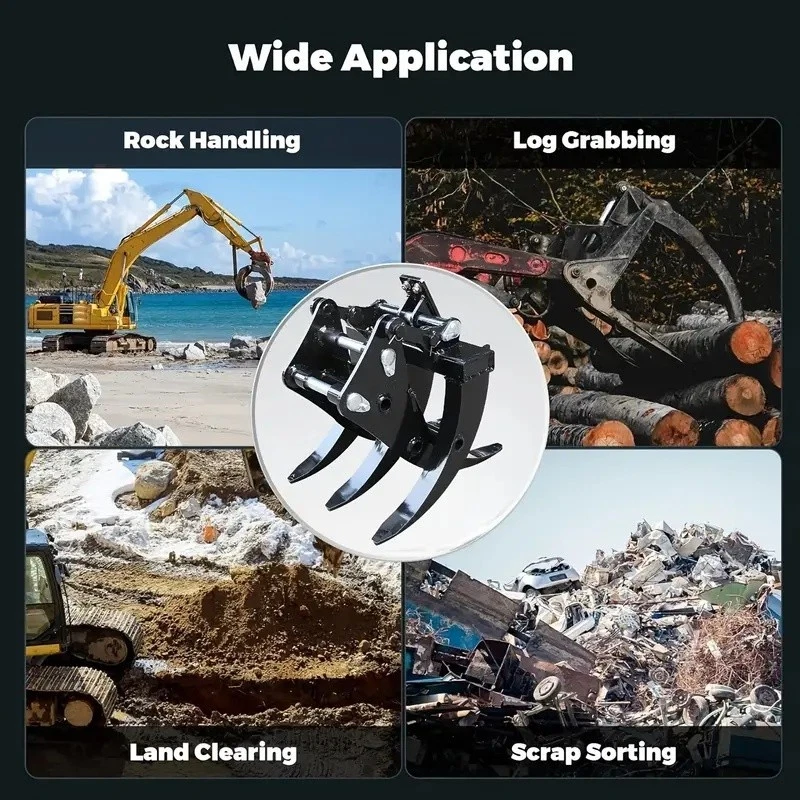 Acessórios para escavadeira de 1,8 tonelada para mini escavadeira garra de madeira 30 mm diâmetro de pino - Imagem 2 de 4