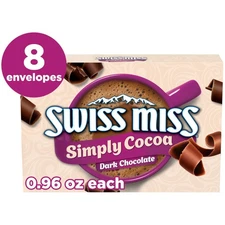 Swiss Miss Simply Cocoa Dark Chocolate, Hot Cocoa Mix, 7.68 Oz