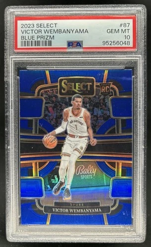 2023-24 Panini Select Victor Wembanyama RC Blue Prizm Concourse #87 Spurs PSA 10