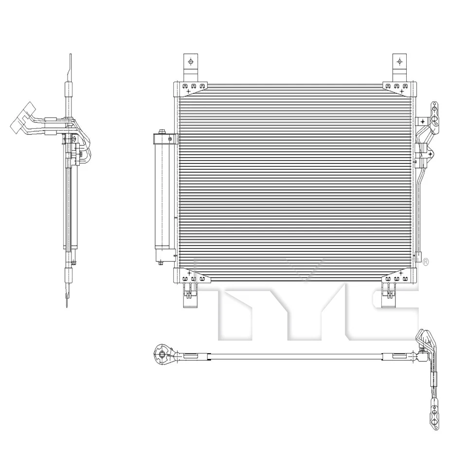 Конденсатор для 22-24 Nissan Pathfinder 3,5 л NI3030189 92100-6SA0A - Изображение 3 из 4
