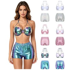 Women Swimsuit Bathing Suit Bikini Set Beachwear Swimwear Cosplay Lingerie Rave