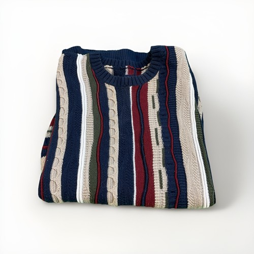 Vintage Coogi Grandpa Style Sweater Mens Med Pullover 3D Texture Knit Cosby 90s - Image 1