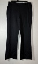 Cato Bootcut Dress Pants Women's Black Size L Flat Front Low Rise 32" Inseam