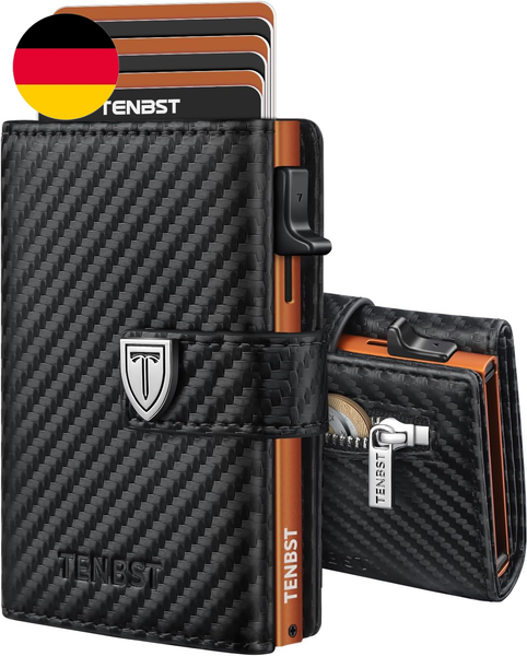 Tenbst UltradüNne GeldböRse Herren, Portmonee Herren Mit MüNzfach & Rfid Schutz,-image