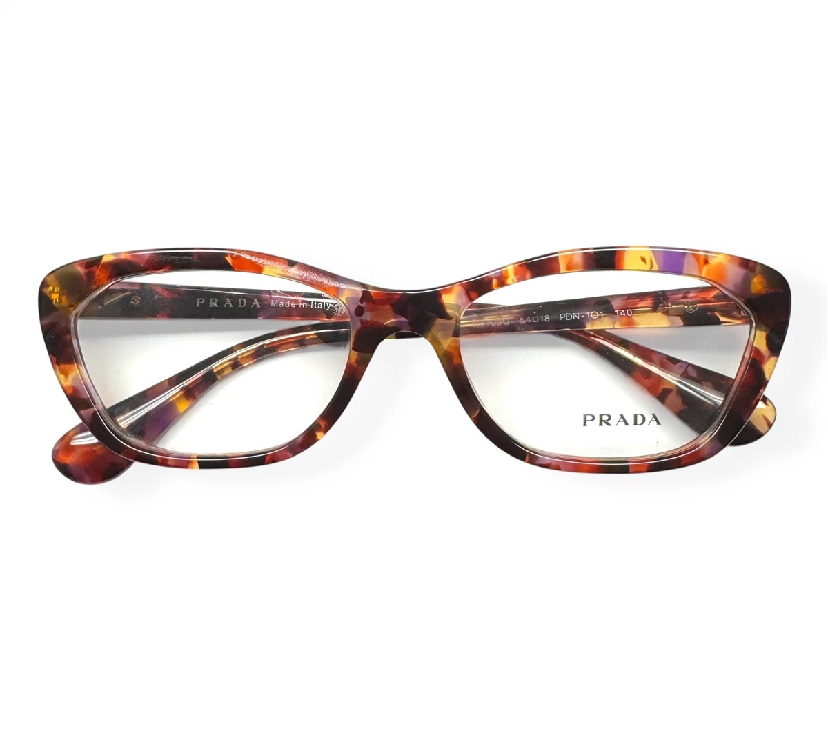Prada VPR62U Gold/Burgundy Cat Eye Eyeglasses Italy Double Wire Frame Only&Case PRADA Gold Metal Eyeglass Frames for sale | eBay main image 3
