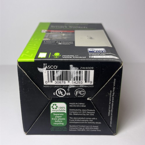 Enbrighten ZW4009 In-Wall Z-Wave Plus Smart Switch SimpleWire Light Almond - Picture 5 of 5