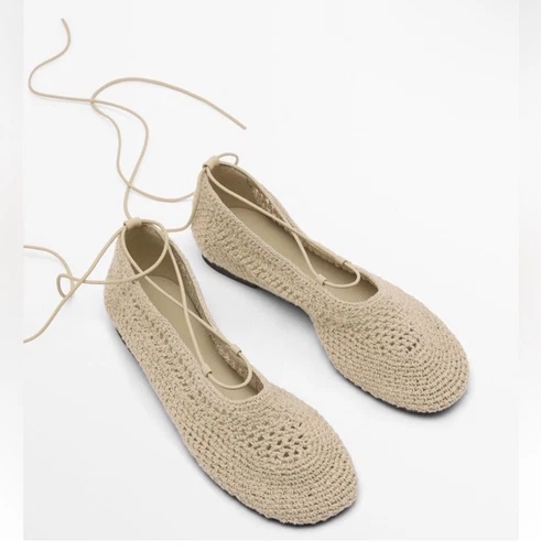 Zapato plano de ballet Massimo Dutti negro con cordones de cuero 7,5 38 nuevo con etiquetas 1508/450 - Imagen 18 de 20