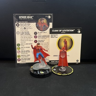 Marvel Heroclix Spider-Man #039 & Cloak of Levitation S004 Disney Plus mit Karte