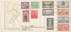 New Zealand Peace Issue First Day Cover to London  1 April 1946 WELLINGTON CDS's