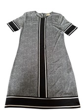 Michael Kors Women's Beautiful Black & White Patterned A-Line Dress Women Size M
